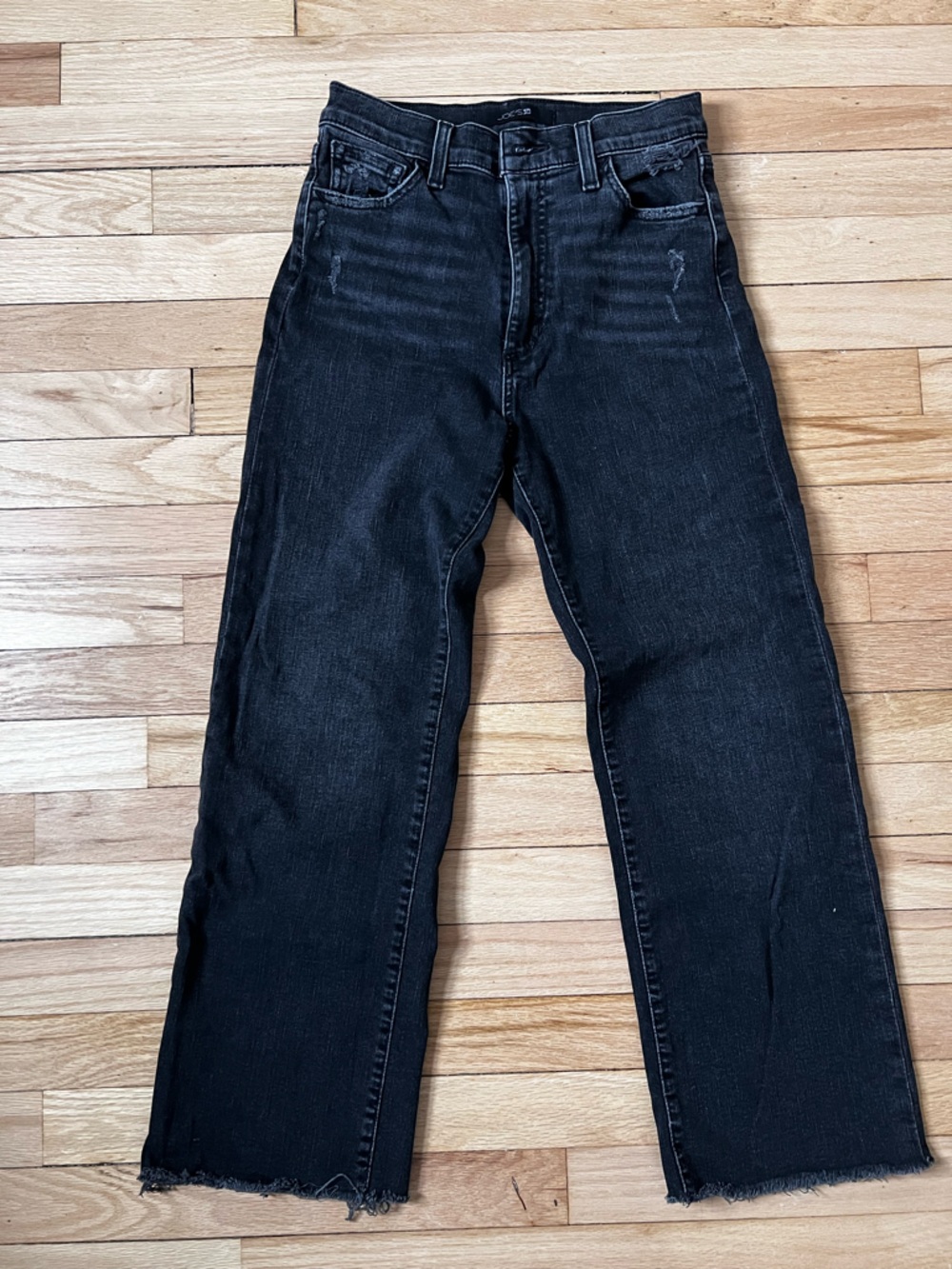 Joe's Jeans Black Straight-Leg cropped Denim